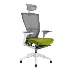 OfficePro Merens White ergonomikus irodai szék Szín: zöld, Fejtámla: fejtámlával együtt