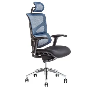 OfficePro Merope ergonomikus irodai szék Szín: kék, Fejtámla: fejtámlával együtt