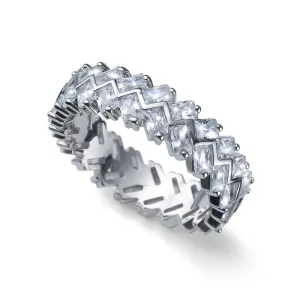 Oliver Weber Eredeti ezüst gyűrű kristályokkal Legend 63260 57 mm