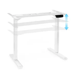OneConcept Multidesk Comfort, állítható magasságú íróasztal, elektromos, magasság 62 - 128 cm, fehér