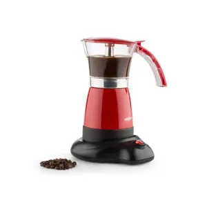 OneConcept Funpresso espresso kávéfőző, elektromos, 6 csésze, 300 ml, piros