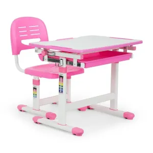 OneConcept Tommi gyerek íróasztal, kétrészes készlet, asztal, szék, állítható magasságú #29005