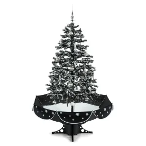 OneConcept Everwhite, műfenyő, karácsonyfa, 180 cm, hóhullás hatás, LED, fekete