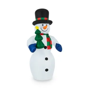 OneConcept Mr. Frost, 240 cm, felfújható hóember, karácsonyi dekoráció, LED