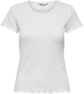ONLY Női póló ONLCARLOTTA Tight Fit 15256154 White XL