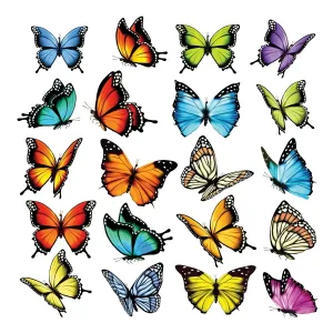 Butterflies öntapadó dekoráció, 30 x 30 cm #10973
