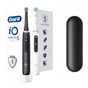 Oral B Elektromos fogkefe iO Series 5 Matt Black + Quite White Duo Pack