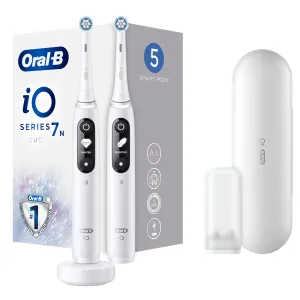 Oral B Elektromos fogkefe iO7 Series Duo White Alabaster 2 db