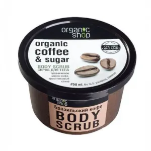 Organic Shop Kávés bőrradír Organic (Coffee & Sugar Body Scrub) 250 ml