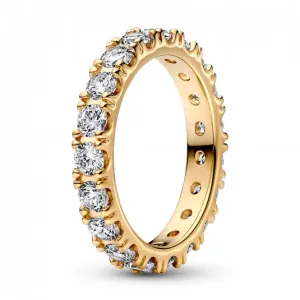 PANDORA aranyozott Örök szikrázó sor gyűrű  gyűrű 160050C01 #389813