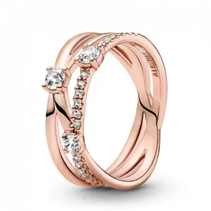 PANDORA aranyozott Szikrázó tripla karikagyűrű  gyűrű 189400C01 #382449