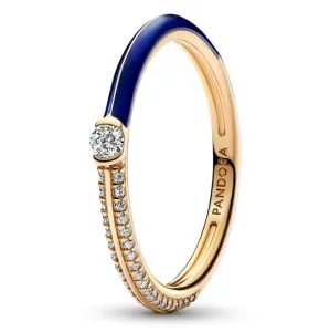 PANDORA ME aranyozott Pavé és kék dupla gyűrű  gyűrű 162528C01
