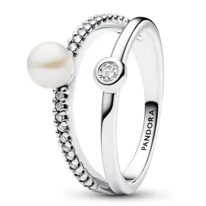 PANDORA Pavé gyöngy és cirkon gyűrű  gyűrű 193147C01