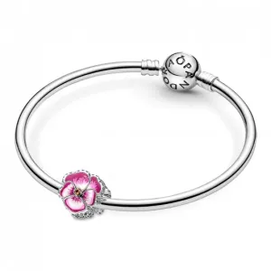PANDORA karkötő Pink Pansy Flower  karkötő 590713+790777C01 #630412