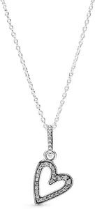 Pandora Ezüst nyaklánc csillogó szívvel 398688C01-50