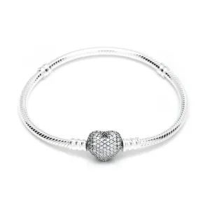 Pandora Ezüst karkötő csillogó szívvel 590727CZ 19 cm