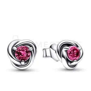 Pandora Bájos ezüst fülbevaló rózsaszín cirkónium kövekkel 292334C05