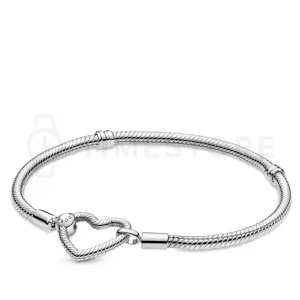 Pandora Romantikus ezüst karkötő szívvel Pandora Moments 599539C00 20 cm