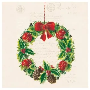 Decoupage szalvéta Christmas Wreath  - 1 db (decoupage szalvéták)