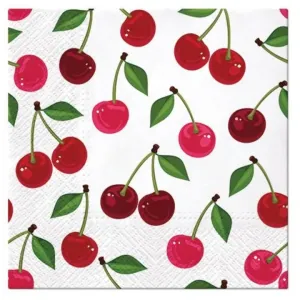 Decoupage szalvéták Cherries Pattern - 1 db (decoupage szalvéták)