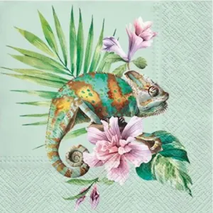 Decoupage szalvéták Exotic Chameleon - 1 db (decoupage szalvéták)