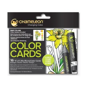 Chameleon Flowers festhető kártyák - 16 db (kártyák color cards)