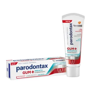 Parodontax Fehérítő fogkrém íny, lehelet és fogérzékenység problémákra Gum and Bulldog Sensitive Whitening 75 ml
