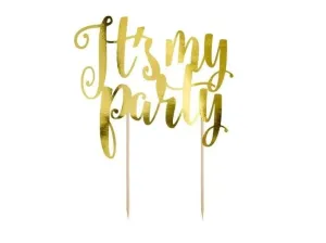 Torta horony It´s my party, arany, 20,5 cm - PartyDeco