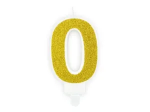 Arany születésnapi gyertya 0, 7 cm - PartyDeco