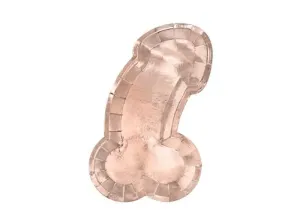 Same penis forever tányérok, rózsaarany - rózsaarany, 26,5 x 15,5 cm, 6 db - PartyDeco