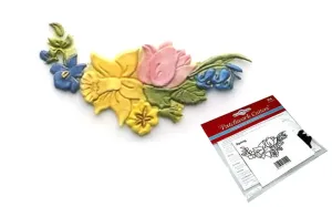 Patchwork kiszúró virágmotívummal - Spring (Tavasz) - 12 x 5,5 cm - Patchwork Cutters #1368504