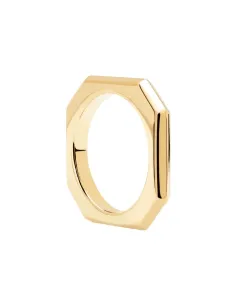 PDPAOLA Elegáns aranyozott gyűrű SIGNATURE LINK Gold AN01-378 50 mm
