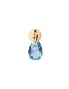 PDPAOLA Elegáns aranyozott single fülbevaló cirkónium kővel Blue Lily Gold PG01-202-U - 1 db