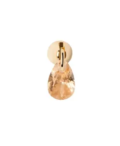 PDPAOLA Elegáns aranyozott single fülbevaló cirkónium kővel Peach Lily Gold PG01-204-U - 1 db
