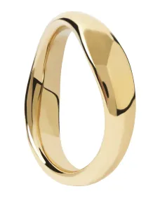 PDPAOLA Gyengéd aranyozott ezüst gyűrű PIROUETTE gold ring AN01-462 51 mm