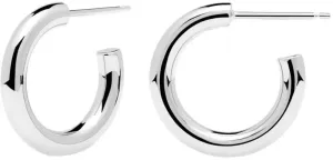 PDPAOLA Minimalista ezüst karika fülbevaló Medium CLOUD Silver AR02-377-U