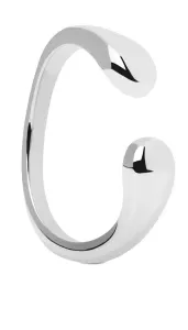 PDPAOLA Nyitott minimalista ezüst gyűrű CRUSH Silver AN02-903 50 mm