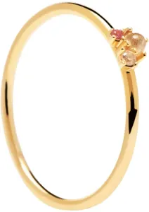 PDPAOLA Romantikus aranyozott ezüst gyűrű ROSÉ BLUSH AN01-192 52 mm