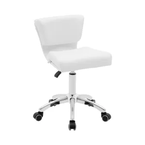 Gurulós szék háttámlával - 47–61 cm - 150 kg - fehér | physa