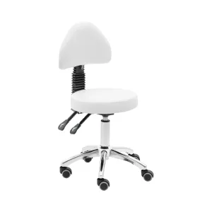 Gurulós szék háttámlával - 48–55 cm - 150 kg - fehér | physa