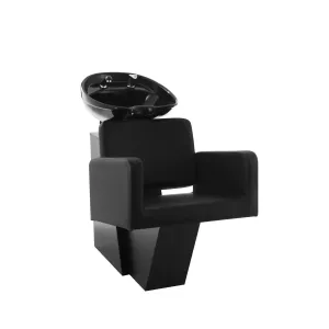 Fodrász fejmosó fotellel - 600x505 mm - Fekete | physa