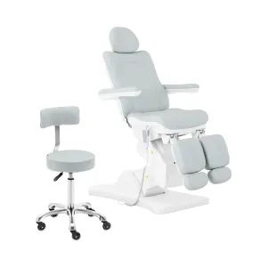 Pedikűrös szék és gurulós szék háttámlával - pisztácia | physa