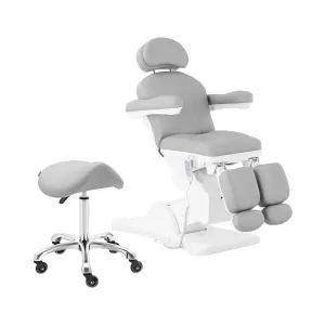Pedikűrös szék nyeregszékkel - világosszürke | physa