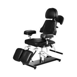 Tetováló szék - 202 x 127 x 166.5 cm - 200 kg - Fekete | physa