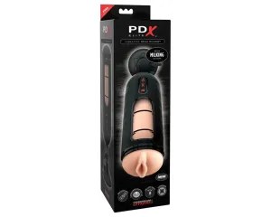 PDX Elite Mega Milker - vibráló, péniszfejő műpunci (fekete)