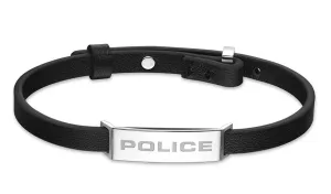 Police Divatos bőr karkötő Braid PEAGB0032101