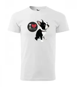 Eredeti pamut férfi póló Boston Terrier szerelmeseinek 4XL Fehér