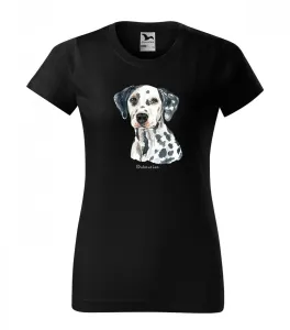 Modern női póló dalmát kutya szerelmeseinek L Fekete