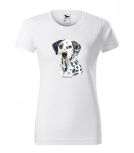 Modern női póló dalmát kutya szerelmeseinek S Fehér