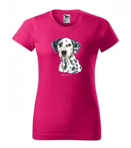 Modern női póló dalmát kutya szerelmeseinek XL Rózsaszín